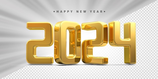 Feliz año nuevo 2024 Dorado