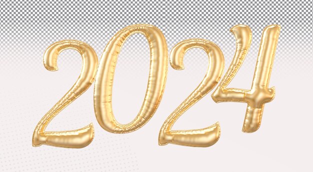 Feliz año nuevo 2024 Número de oro
