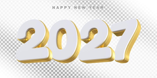 Feliz año nuevo 2026 en 3D