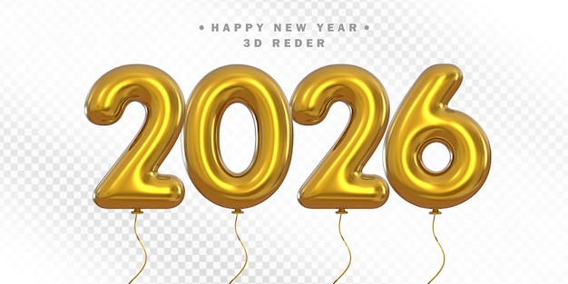Feliz año nuevo 2026 Balones de oro
