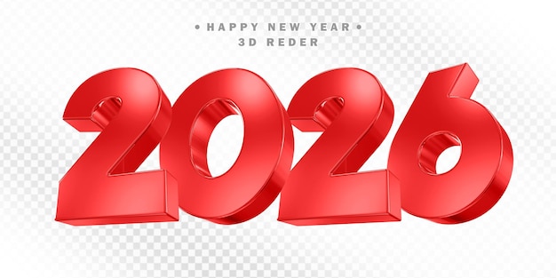 Feliz año nuevo 2026 Rode 3D Render