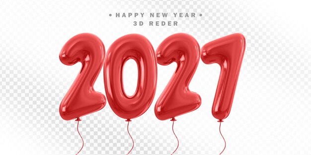 Feliz año nuevo 2027 Balones rojos