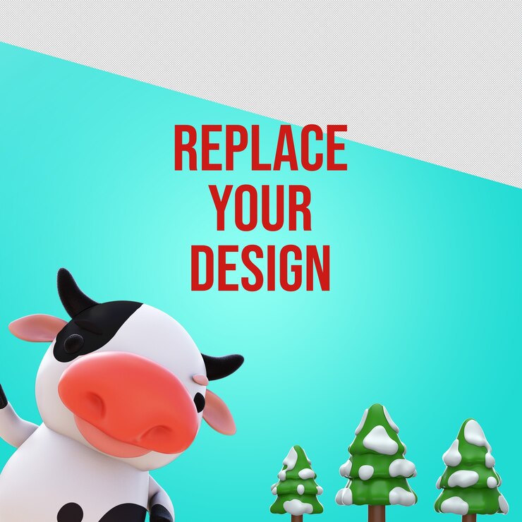 PSD feliz año nuevo diseño de maqueta de renderizado 3d