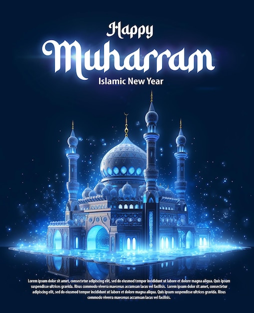 PSD feliz año nuevo islámico hijri o muharram