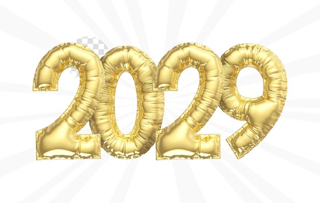 Feliz año nuevo oro 3D Render