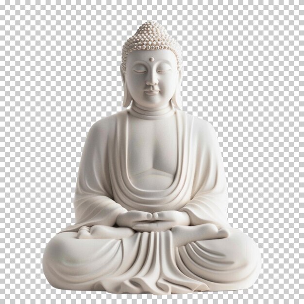 PSD feliz buda purnima estatua de oro de buda festival del día de vesak aislado en un fondo transparente