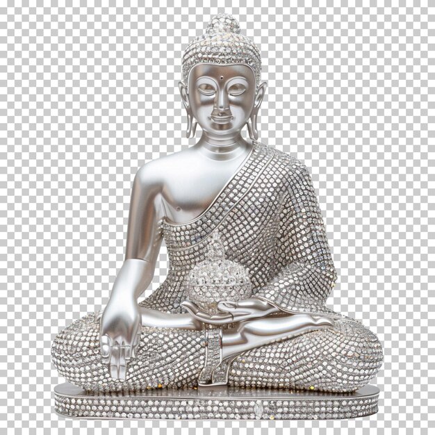 PSD feliz buda purnima estatua de oro de buda festival del día de vesak aislado en un fondo transparente