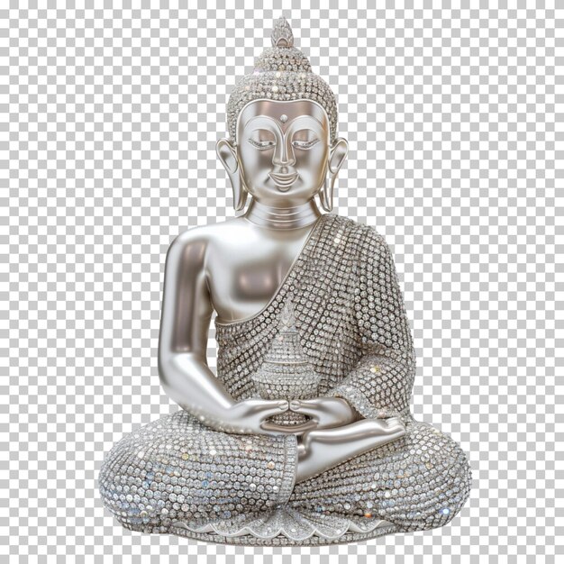 PSD feliz buda purnima estatua de oro de buda festival del día de vesak aislado en un fondo transparente