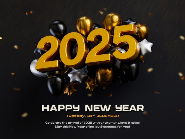 Feliz celebración del año nuevo 2025
