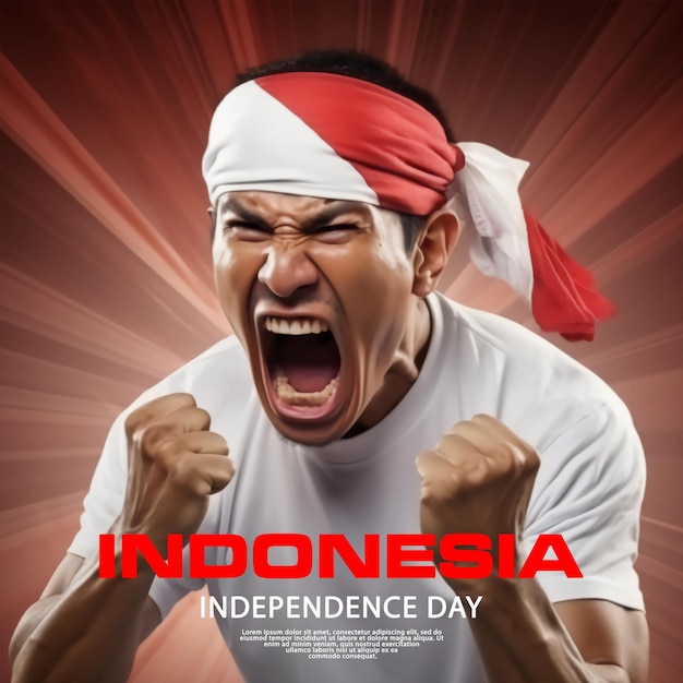 Feliz celebración del día de la independencia de indonesia