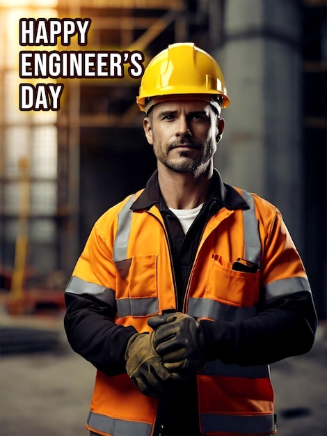 PSD feliz celebración del día de los ingenieros