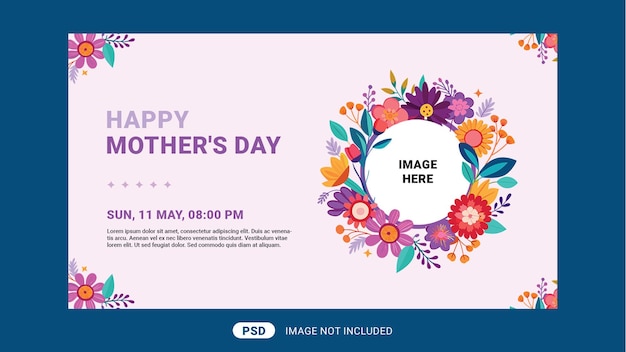 feliz celebración del día de la madre diseño de plantillas florales