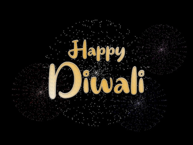 Feliz celebración de Diwali con galletas y fuegos artificiales de fondo