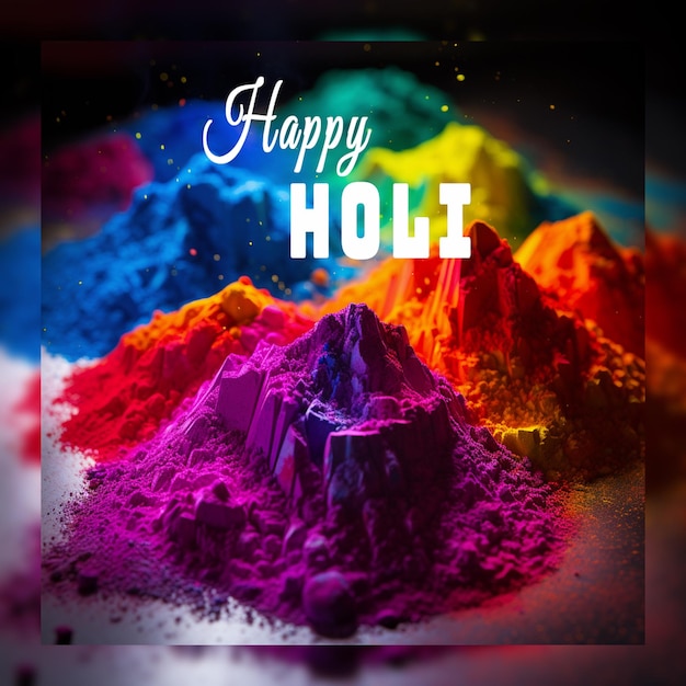 Feliz celebración del festival de holi en el modelo de portada de youtube