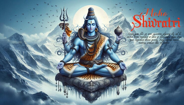 PSD feliz celebración del festival de maha shivratri contexto tradicional