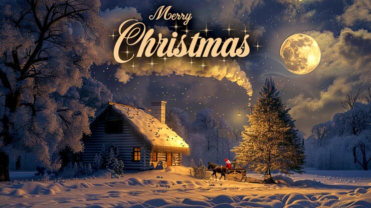 PSD feliz celebración de navidad psd con texto para las redes sociales