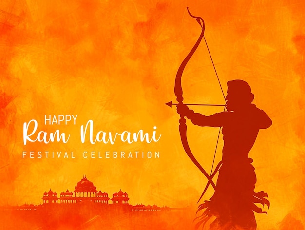 PSD feliz celebración de ram navami