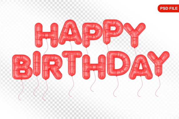 Feliz cumpleaños Balón de texto