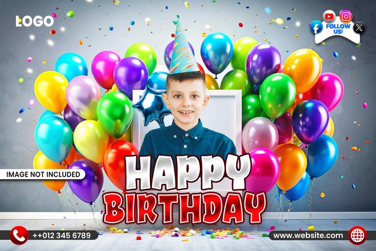 PSD feliz cumpleaños de fondo
