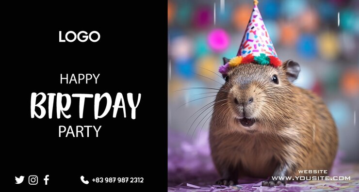 PSD ¡feliz cumpleaños de parte de la rata!