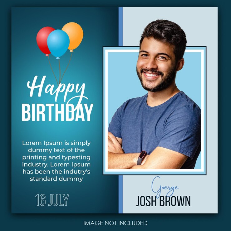 PSD feliz cumpleaños a las redes sociales instagram y facebook plantilla de diseño de publicaciones