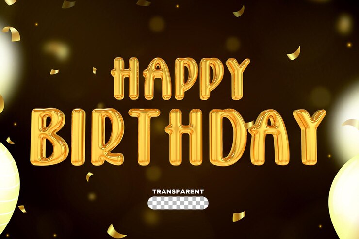 PSD feliz cumpleaños renderizado 3d