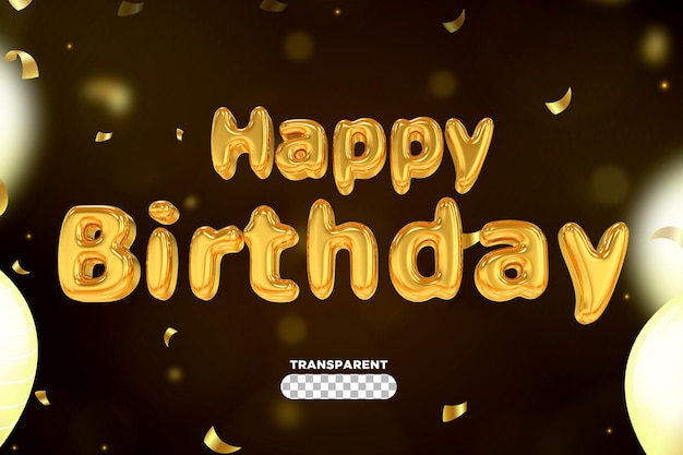 Feliz cumpleaños renderizado 3D
