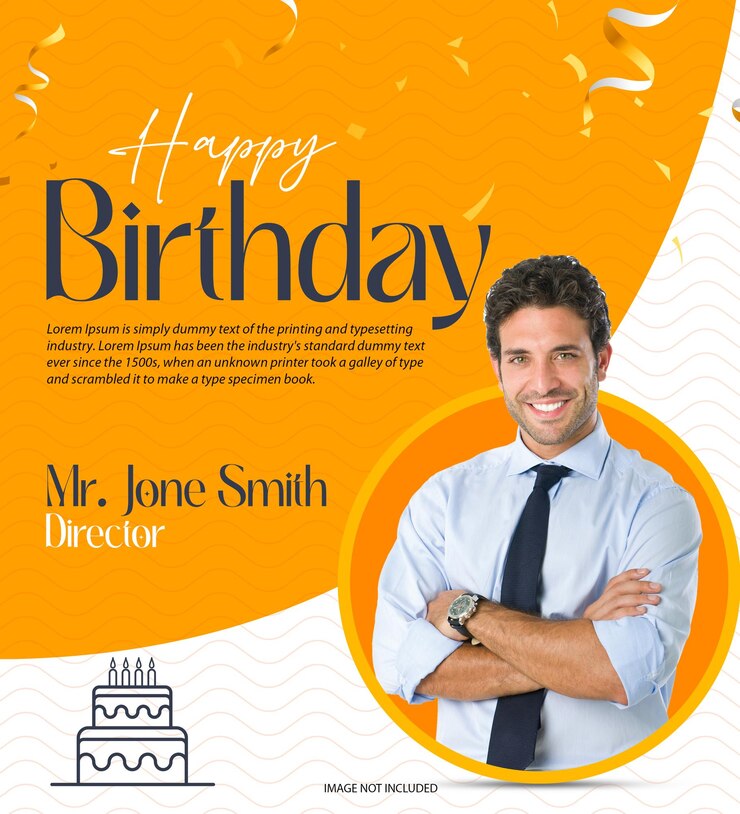 PSD feliz cumpleaños sr. jone smith director