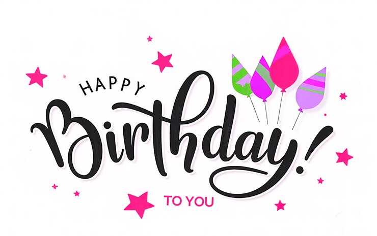 PSD feliz cumpleaños tarjetas de celebración globos con confeti fondo
