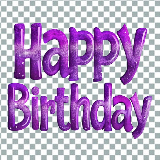 Feliz cumpleaños tipografía o caligrafía letras con globos