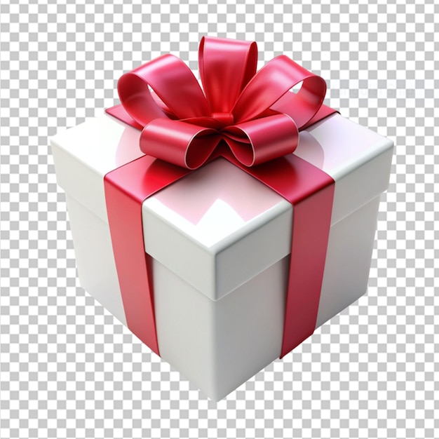 Feliz día de la amistad caja de regalo de fantasía en fondo transparente