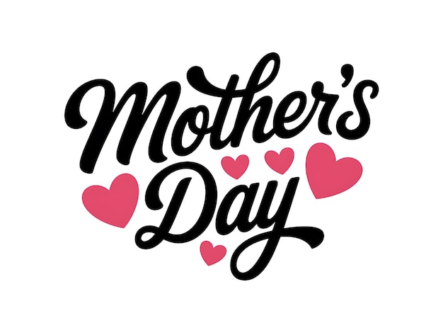 Feliz Dia da Mãe com corações