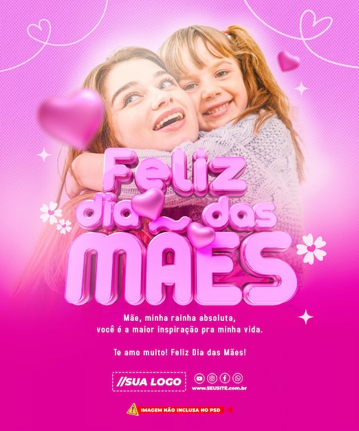 Feliz Dia das Maes Data Comemorativa Redes Sociais