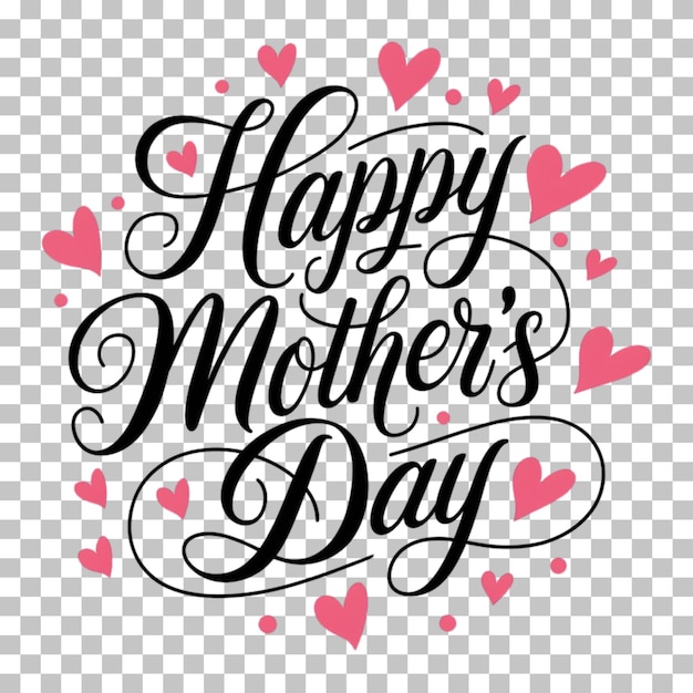 Feliz Dia das Mães Tipografia PNG