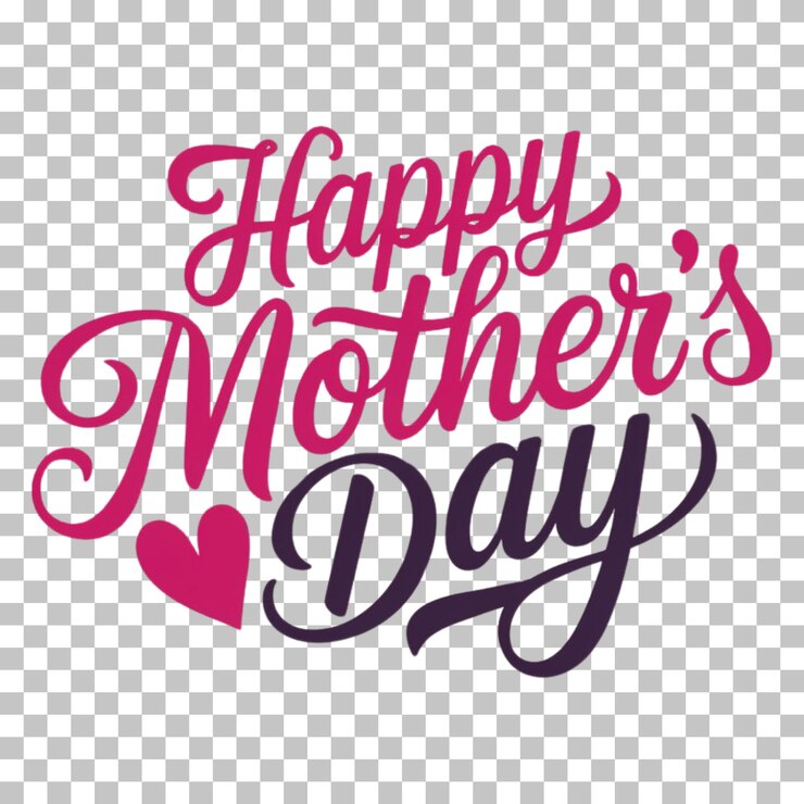 PSD feliz dia das mães tipografia png