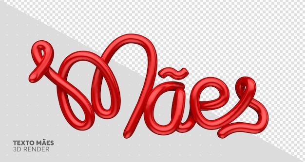 Feliz dia das mes no brasil com letras de renderização em 3d