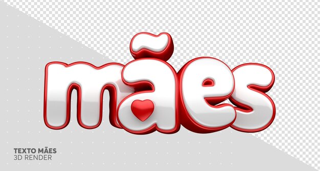 feliz dia das mes no brasil con letras de renderizão in 3d