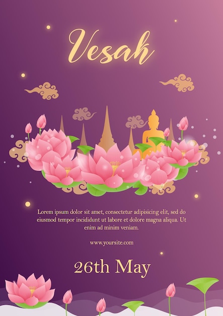 Feliz dia de Vesak dia de Buda