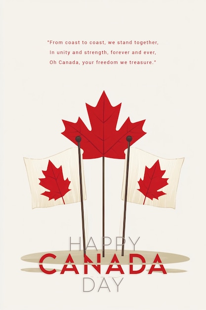 Feliz dia do Canadá design de fundo psd