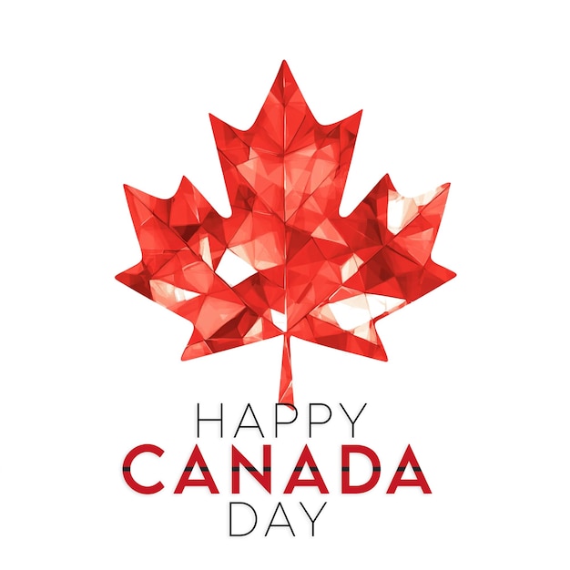 Feliz dia do Canadá design de fundo psd