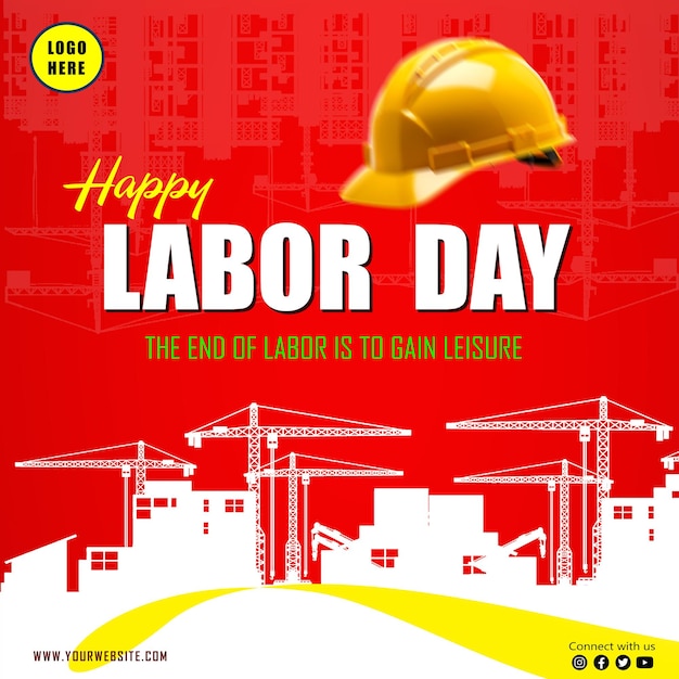 Feliz dia do trabalho trabalho de design
