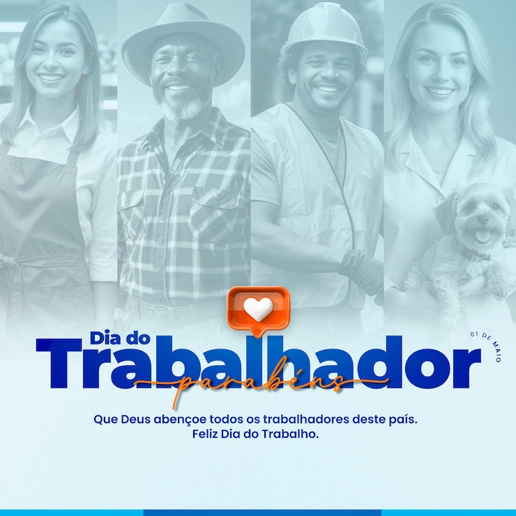 PSD feliz dia do trabalho
