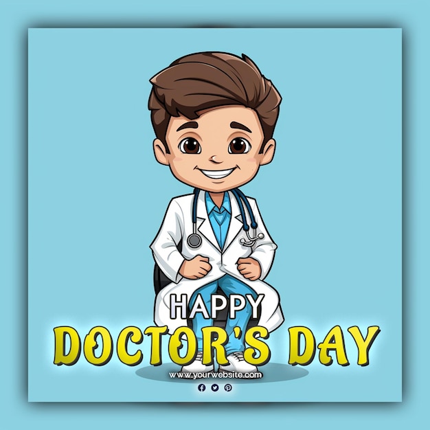 PSD feliz dia dos médicos obrigado médicos e enfermeiras pelo post nas redes sociais