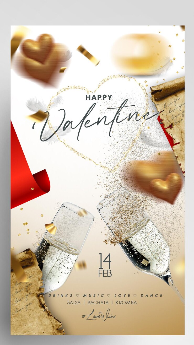 PSD feliz dia dos namorados evento instagram story flyer design
