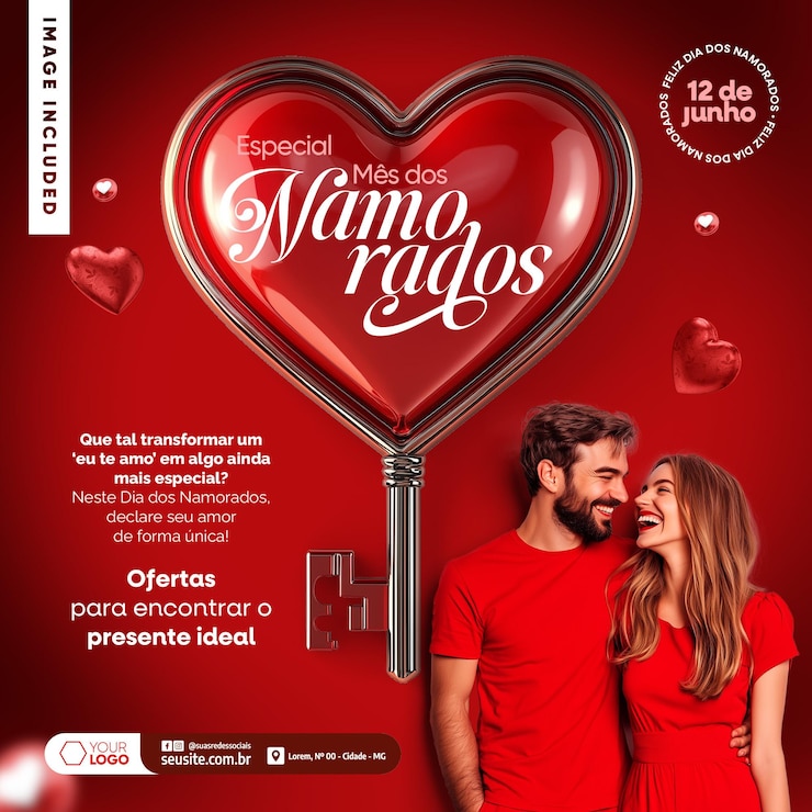 PSD feliz dia dos namorados modelo de feed de mídia social com ótimas ofertas