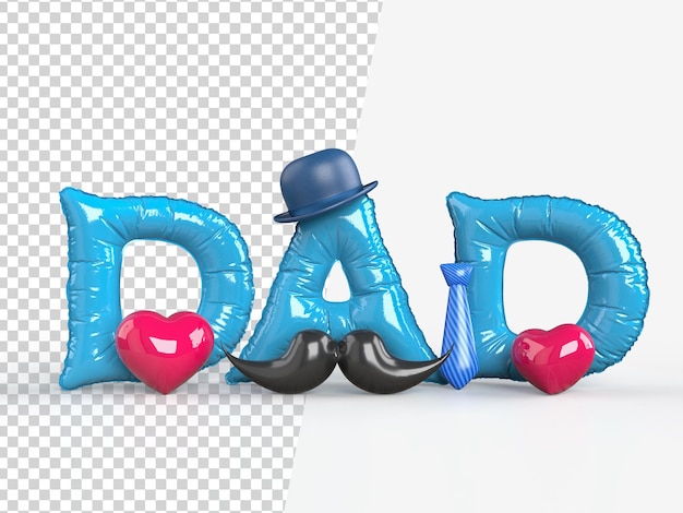 PSD feliz dia dos pais com conceito de decoração na celebração do dia dos pais 3d renderingxaxaxaxaxa