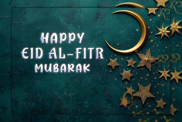 PSD feliz día de eid al-fitr y eid mubarak