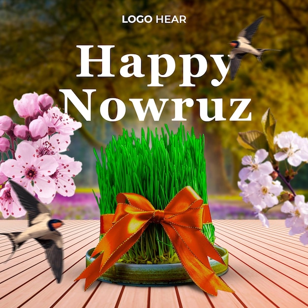 PSD feliz día de fiesta de nowruz