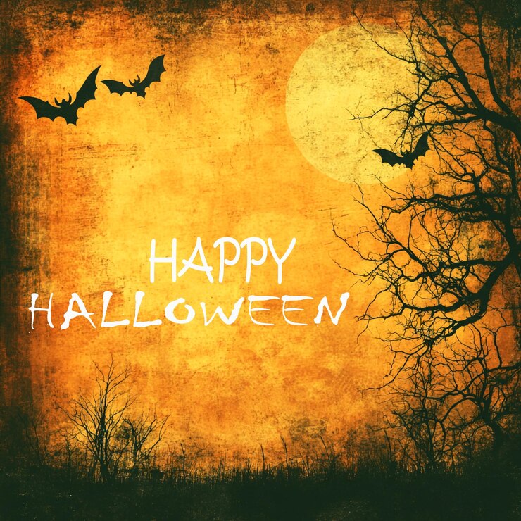 PSD feliz día de halloween el fondo del diseño