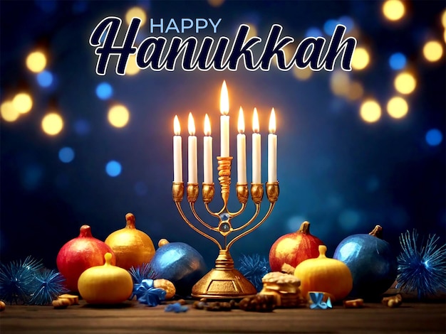 PSD feliz día de hanukkah